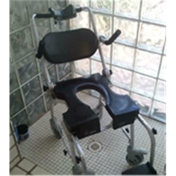 Goanywhere Commode Adjustable Shower Chair- Black CS-A